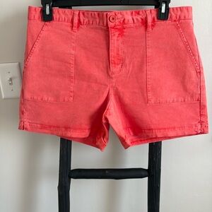 NWOT Santuary Deep Coral Denim Shorts. Sz 32